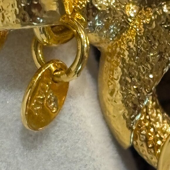 B Italy Yellow Gold Finish Byzantine Chain Wide  Chunky Bracelet - Picture 5 of 16